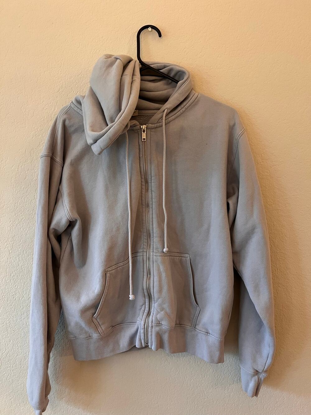 John Galt Christy Brandy Melville Oversized Full Zip Hoodie Fleece Pocket